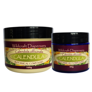 Two jars of Wildcraft Dispensary Calendula herbal ointment for sensitive and eczema prone skin 