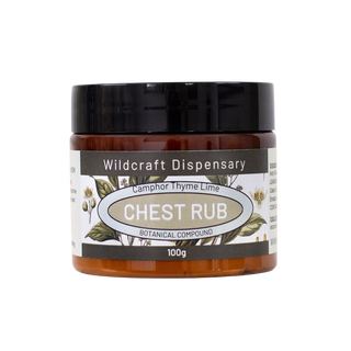 Jar of Wildcraft Dispensary Chest Rub on a white background