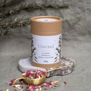UNWIND TEA - Peppermint, Lemon balm, Ginger, Rosehips, Rose Petals