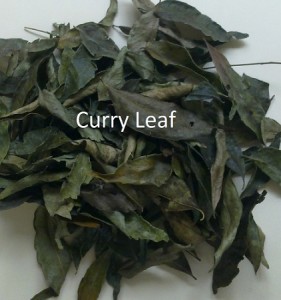 Curry Leaf - Murraya koenigii. Dried. Spices and cooking.