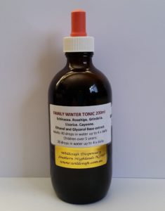 FAMILY WINTER TONIC 200ml Liquid herbal extract Echinacea. Rosehips. Grindelia. Licorice. Cayenne.